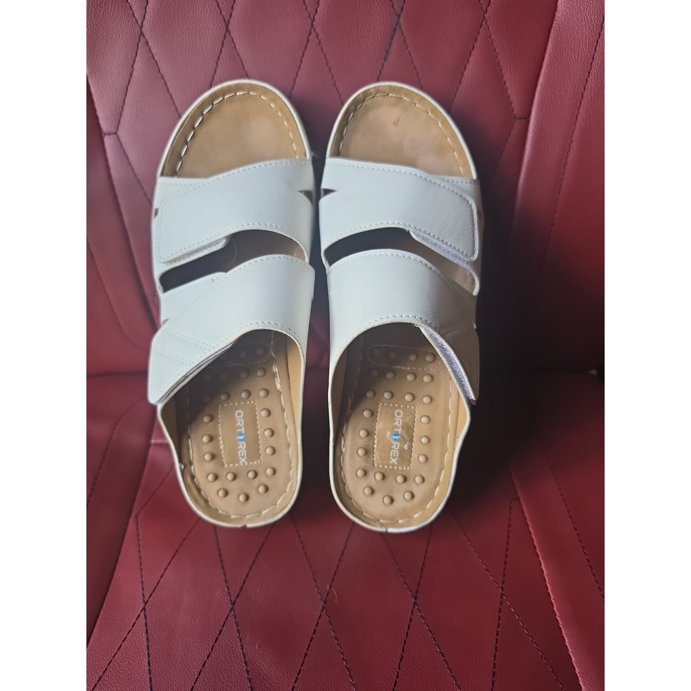 OrtRex Halo Womens Orthopedic Wedge Sandals SZ 6.5  Adjustable Slide Shoes
